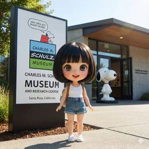 Character Visiting a Museum AI prompt example (Image)