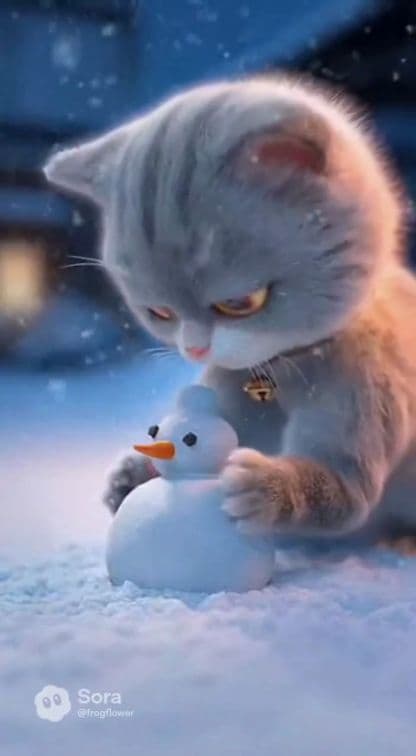 A Kitten's Winter Gift